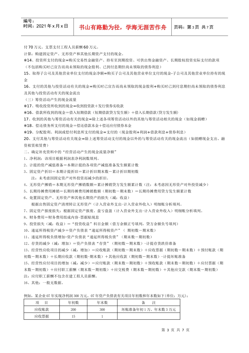 财务报表课堂练习_第3页