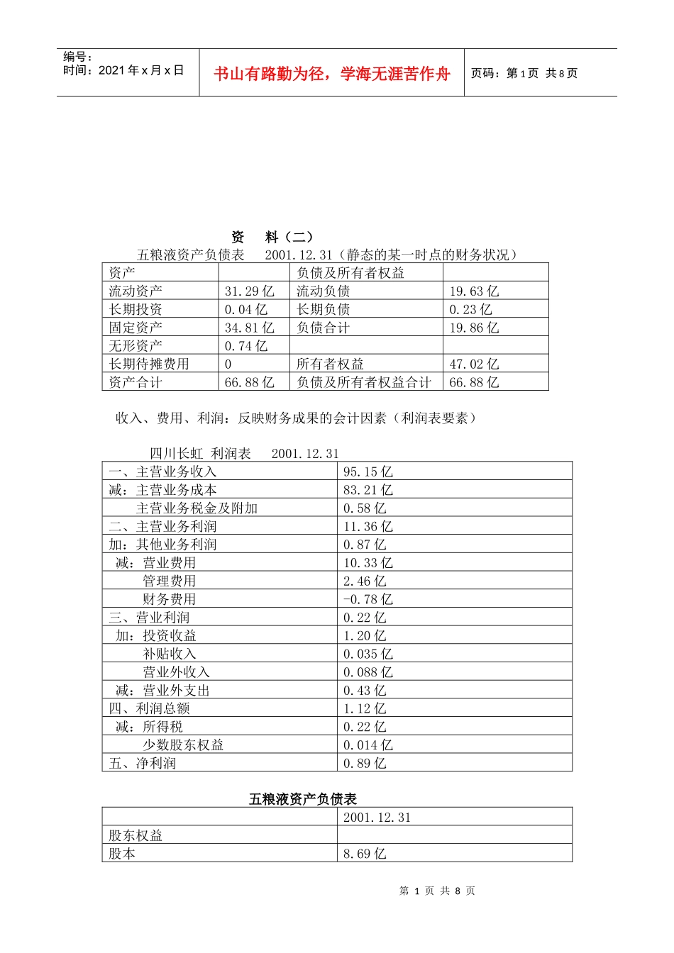 各知名公司会计学资料大全_第1页