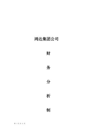 某集团财务分析操作规程(doc 11页)