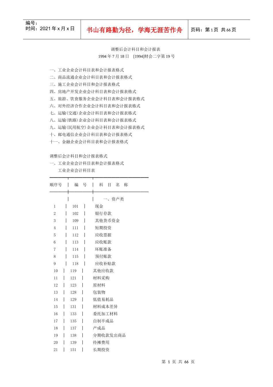 新会计科目和会计报表_第1页