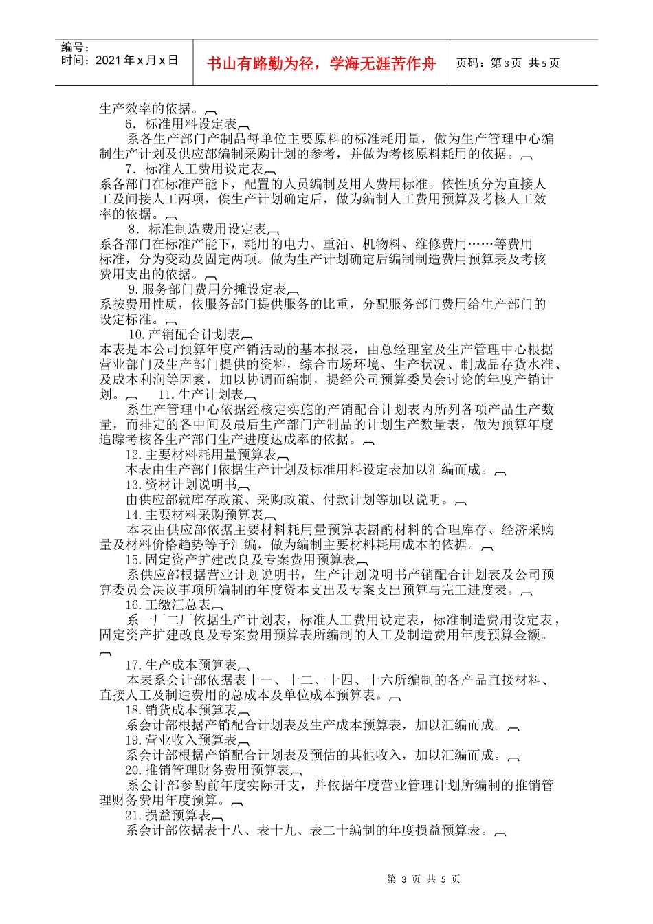 经营计划与预算规定_第3页