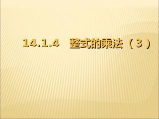 《整式的乘法》第三课时参考课件