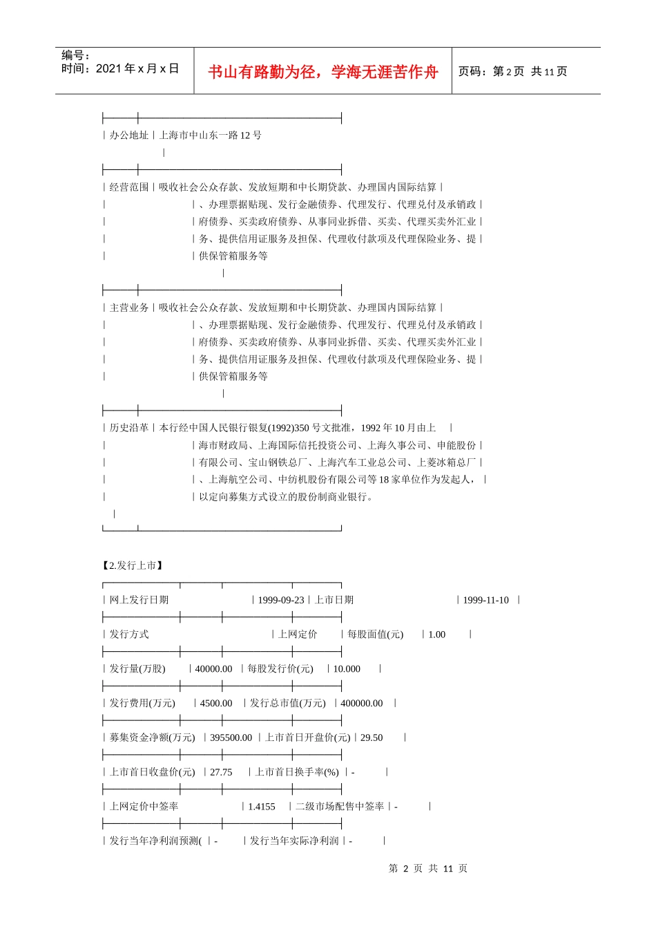 浦发银行概况_第2页