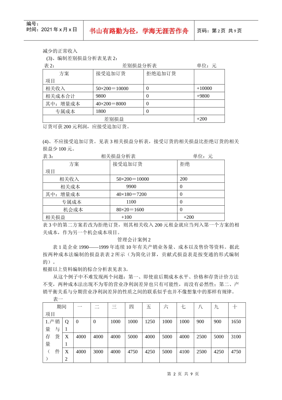 管理会计案例解析_第2页