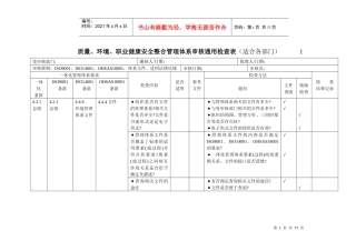 三标_体化管理体系内审表