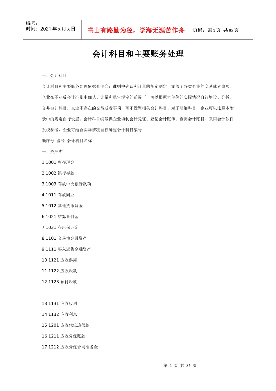 会计科目及账务处理方式_第1页