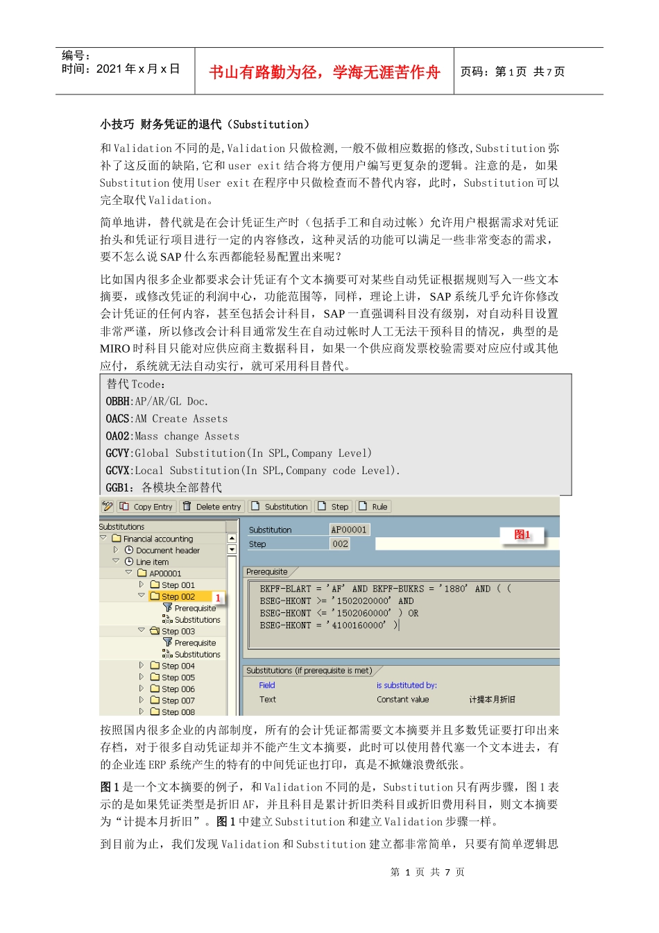 小技巧财务凭证的退代（substitution）_第1页