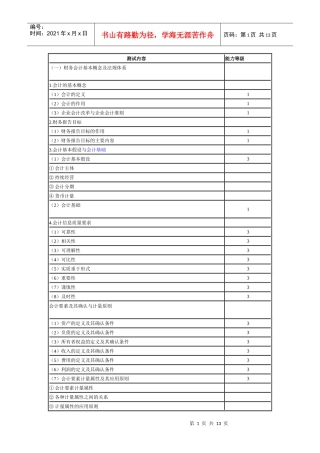 会计的知识结构