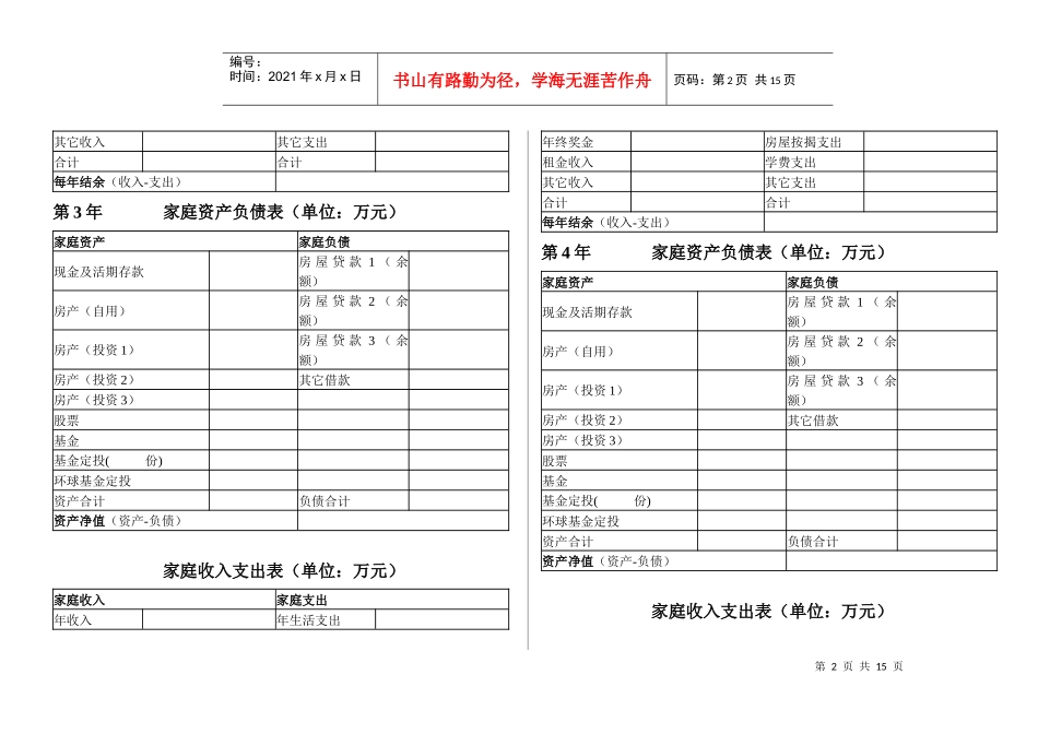 “理财人生”投资游戏表格(新)_第2页