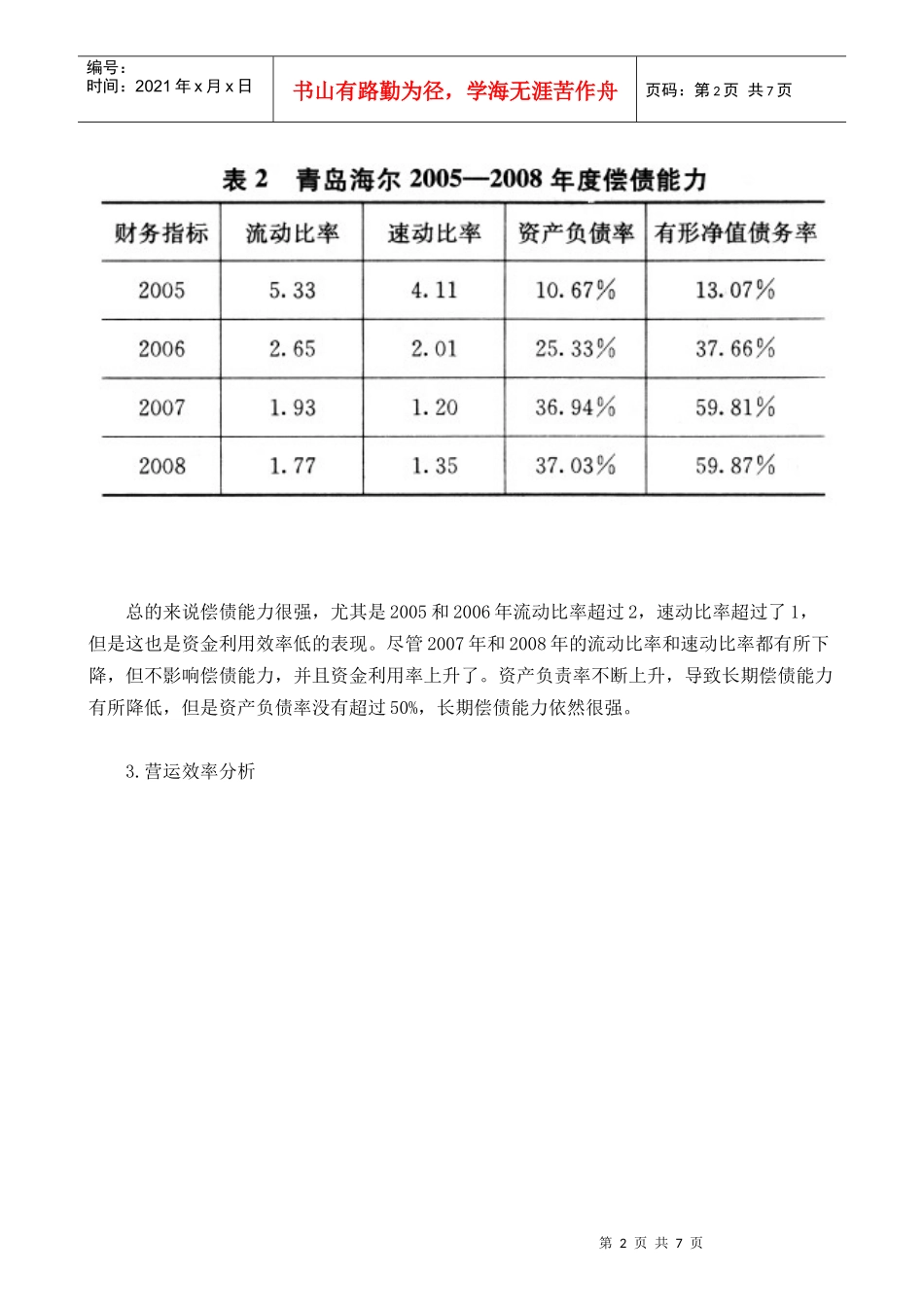 【财会税务】2296-海尔财务报表分析_第2页