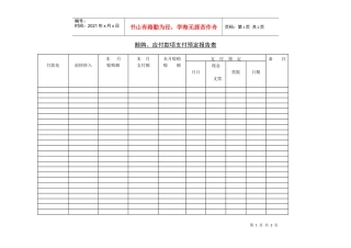 赊购、应付款项支付预定报告表