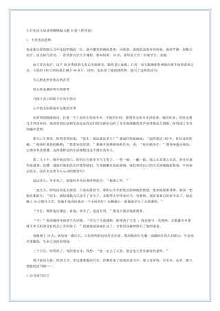 小升初语文阅读理解精编习题12套(附答案)