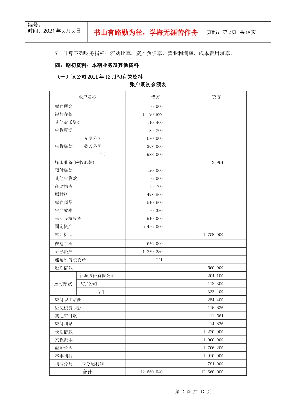 会计核算竞赛模拟题(二)_第2页