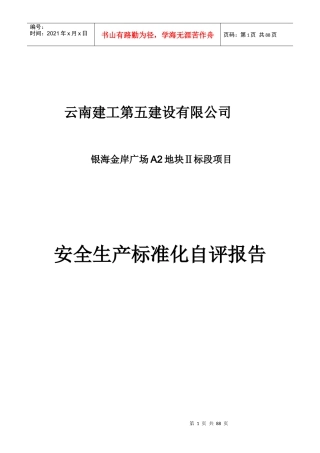 建筑企业自评报告书(第三阶段退安措费)