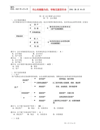 会计要素与会计科目综述(doc 6页)