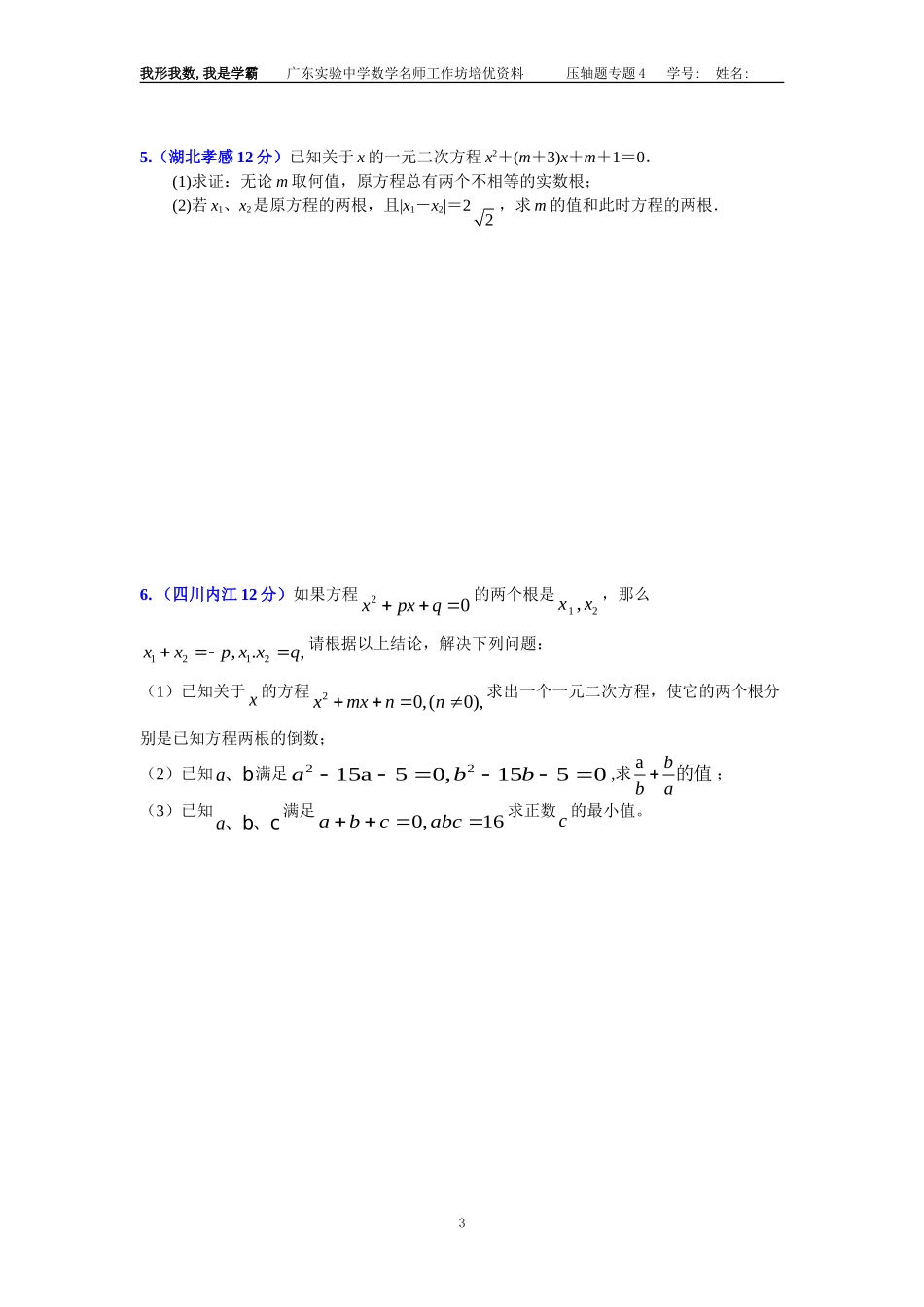 专题04代数之方程（组）问题（压轴题）_第3页