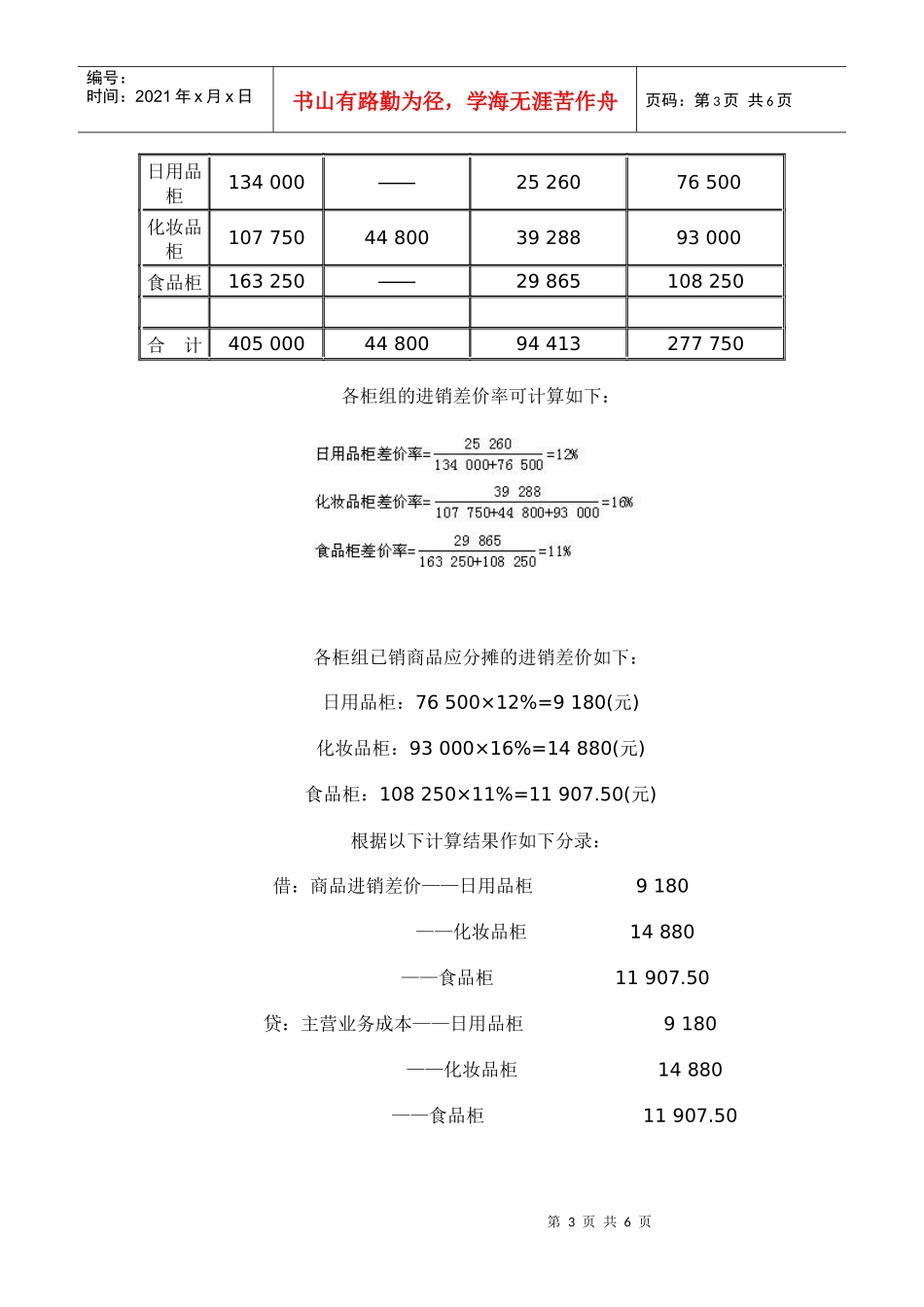 浅议商业会计成本核算_第3页