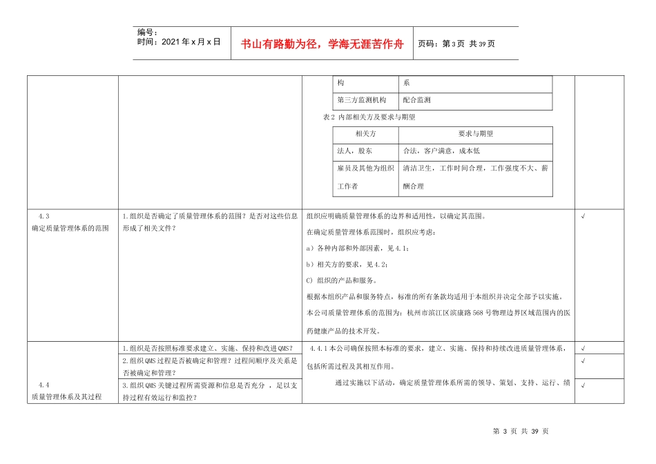 GJB9001C-2017内审检查表_第3页