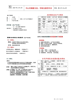 高中历史必修二-经济史