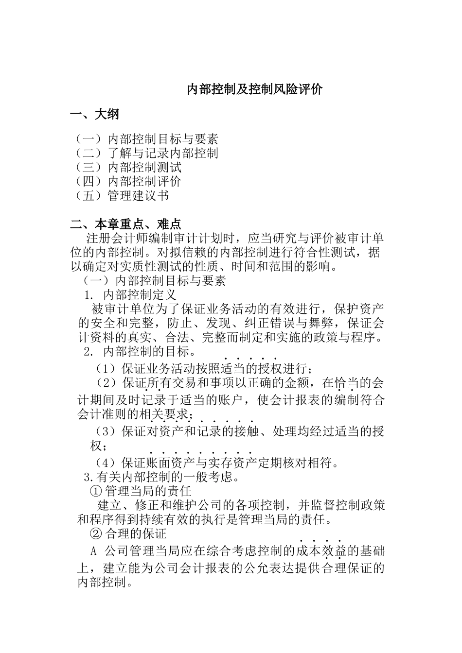 内部控制及控制风险分析_第1页