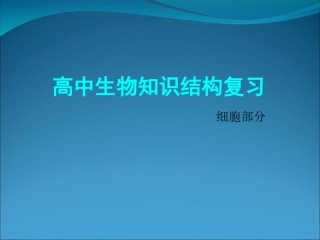 课件实战55-高中生物知识结构-林敏敏