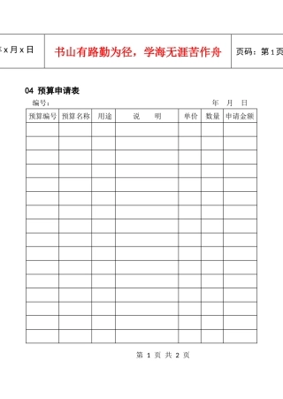 04预算申请表