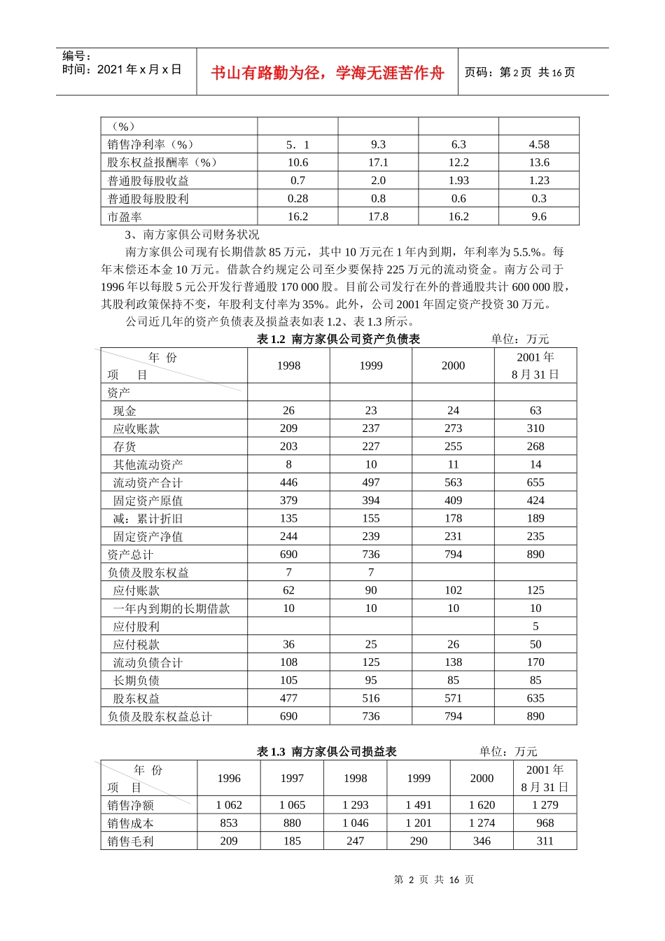 MBA财务管理案例分析_第2页