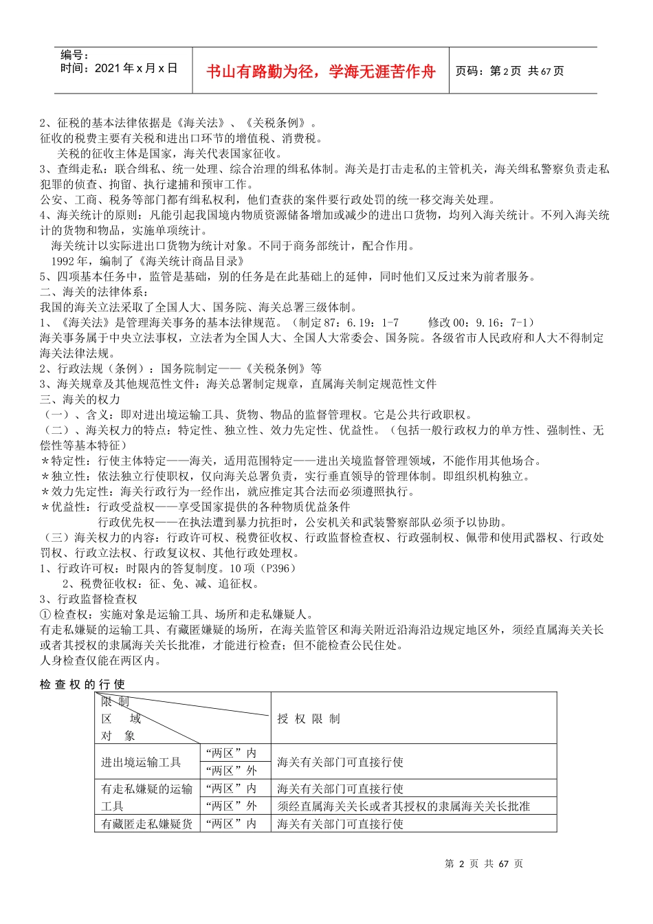 报关员资格考试重点归纳(完整版)_第2页