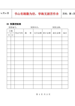 05预算控制表