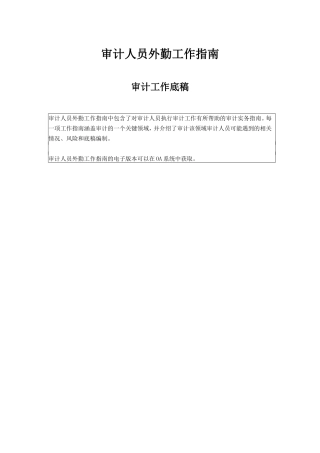 审计工作底稿(DOC50页)