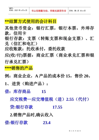 财务会计与管理知识分析记录总结