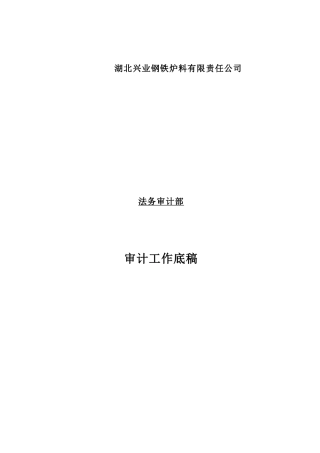 审计工作底稿(DOC 81页)