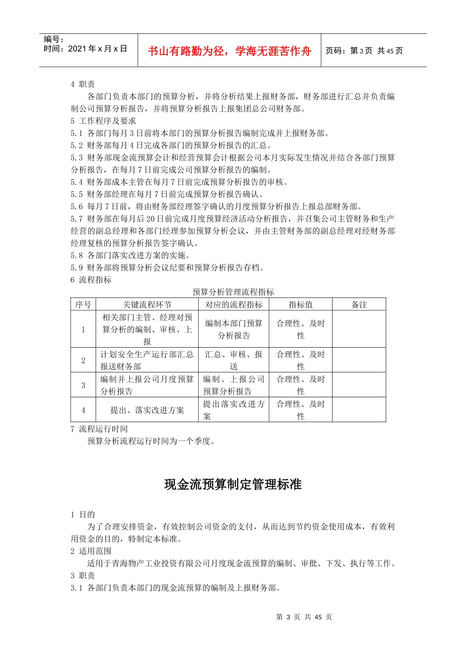 某物产工业投资管理及财务知识分析标准_第3页