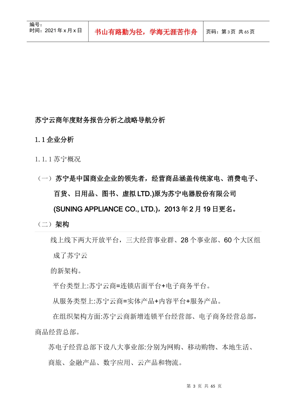 苏宁云商财务报告分析_第3页