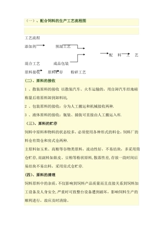 饲料生产工艺流程