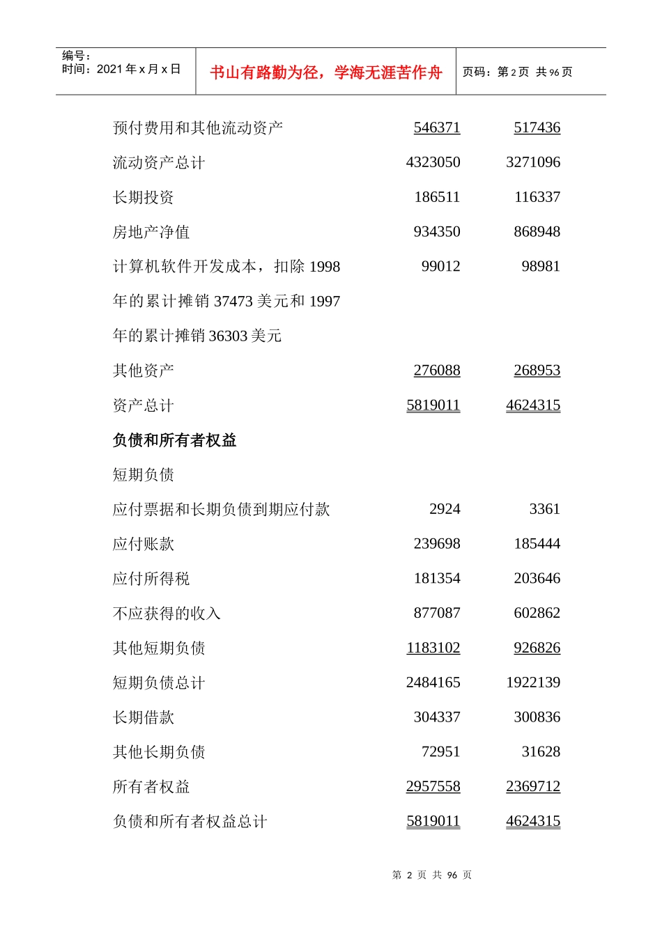 应收账款与短期投资(doc 92页)_第2页