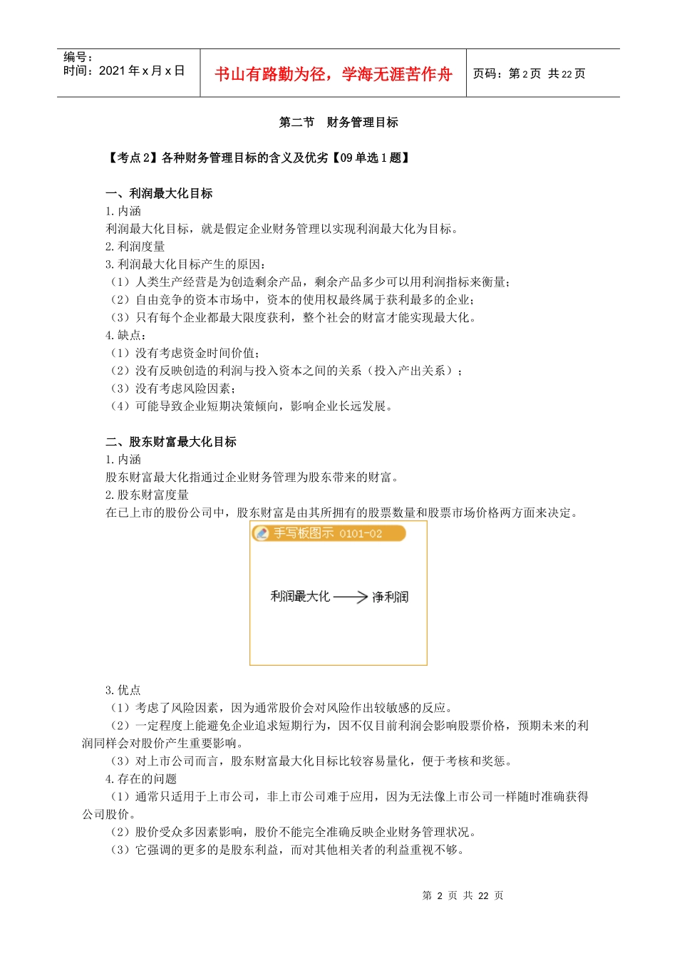 XXXX年中级财务管理强化班讲义0101_第2页