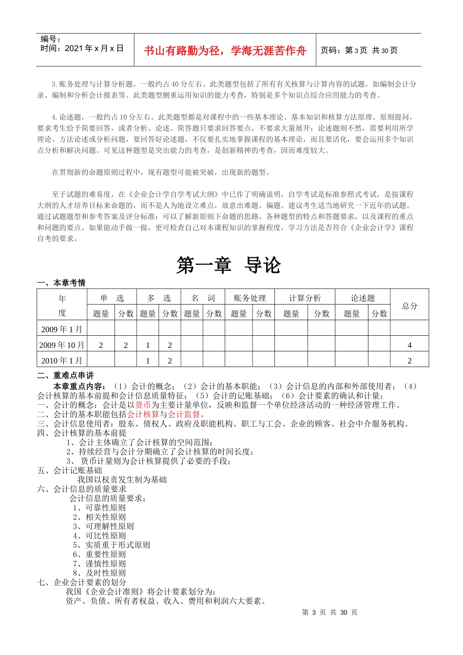 《企业会计学》XXXX[1]自考串讲讲义_第3页