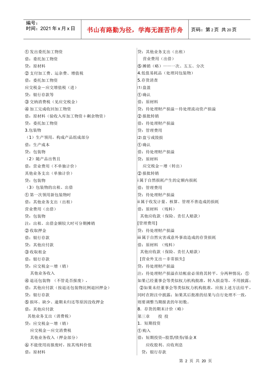 会计分录汇总_第2页