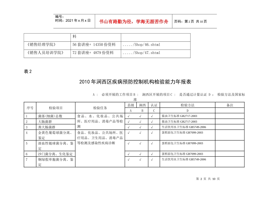 疾病预防控制机构检验表_第2页