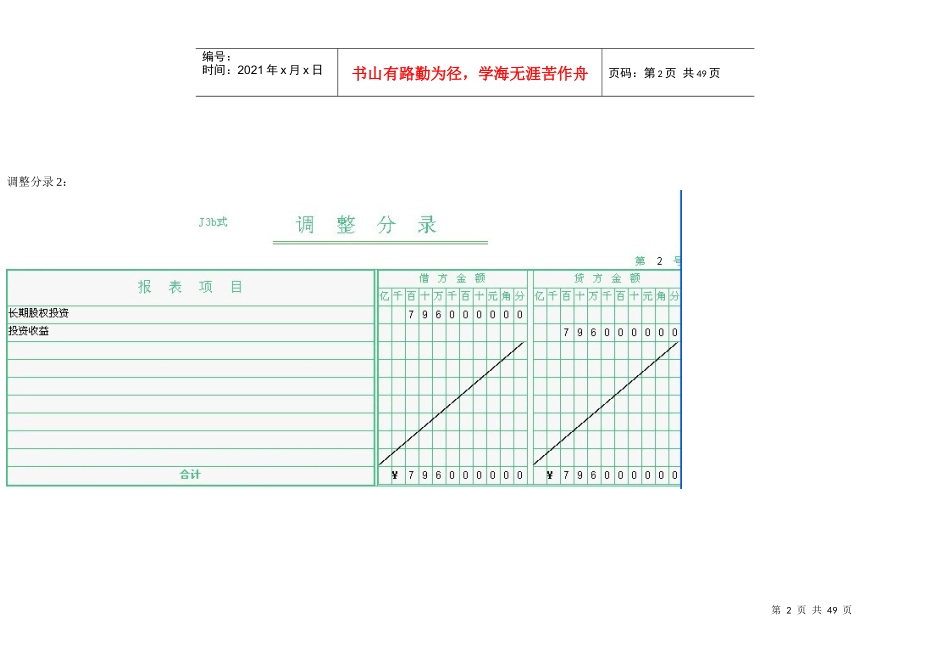 XXXX年电大会计模拟核算答案1合并报表_第2页