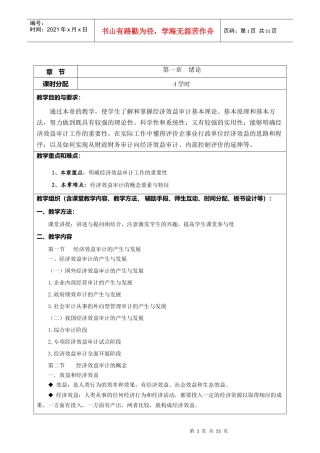 经济效益审计教案
