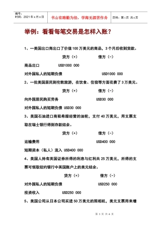 国际收支平衡表