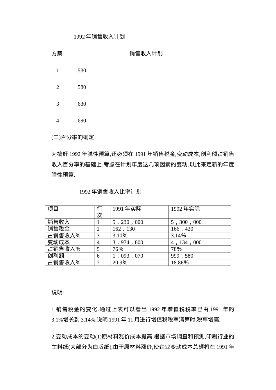 XX厂弹性利润预算的编制(DOC 6)_第3页