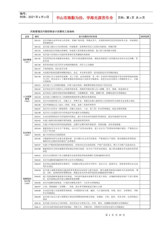 风险内控三级指标