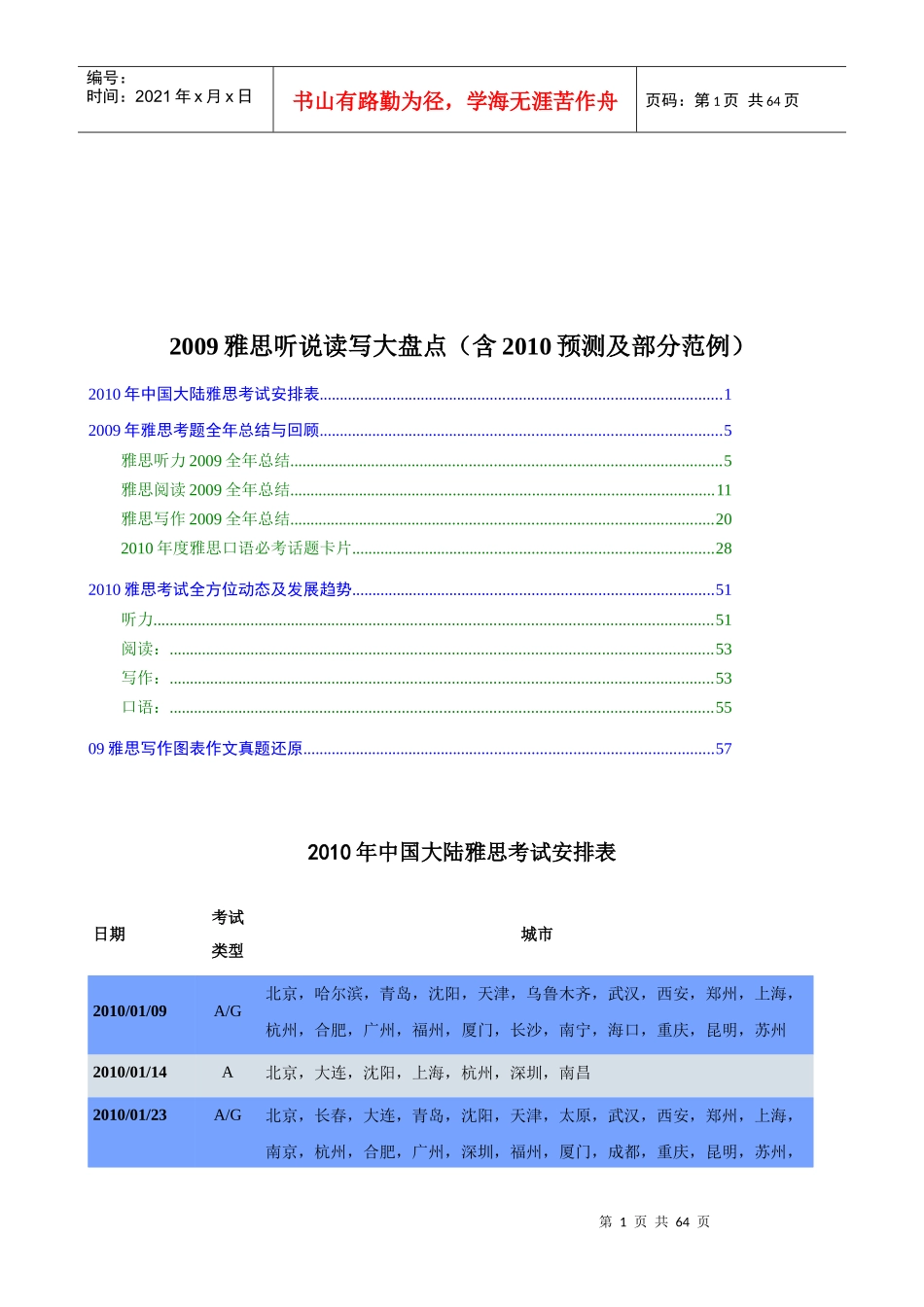 雅思年度听说读写大盘点_第1页