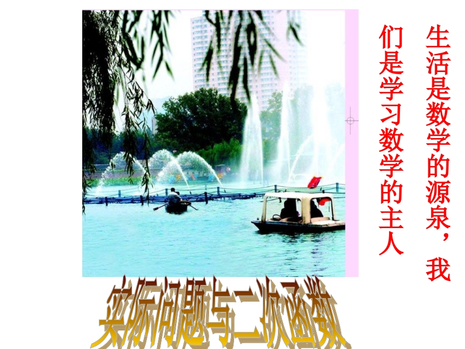 《实际问题与二次函数》课件面积问题_第1页