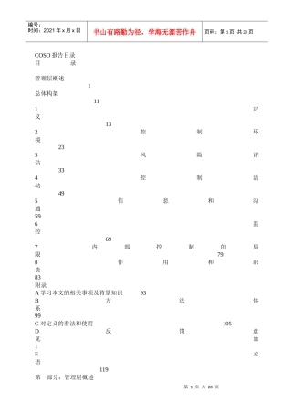 内部审计资料-COSO报告、制度