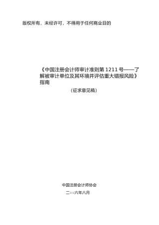 中国注册会计师审计准则