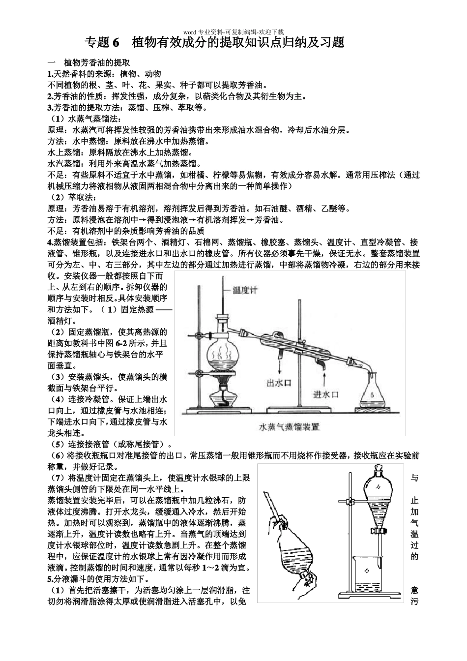 专题六-植物有效成分的提取_第1页